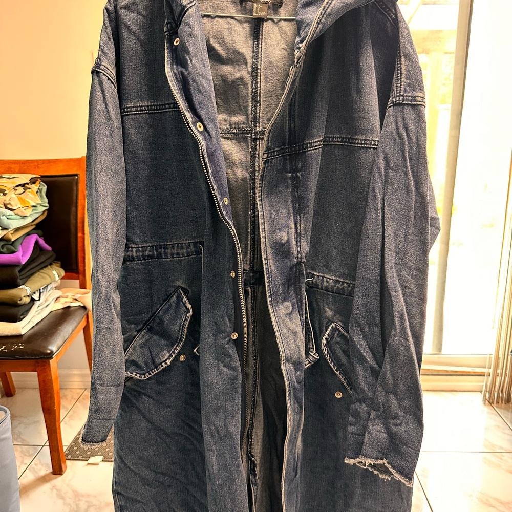 Forever 21 Navy Denim Jacket